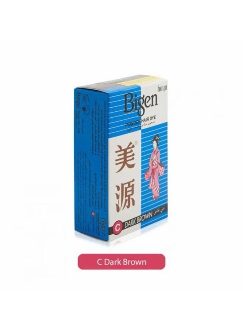 Bigen Powder Hair Dye C Dark Brown - Image 2